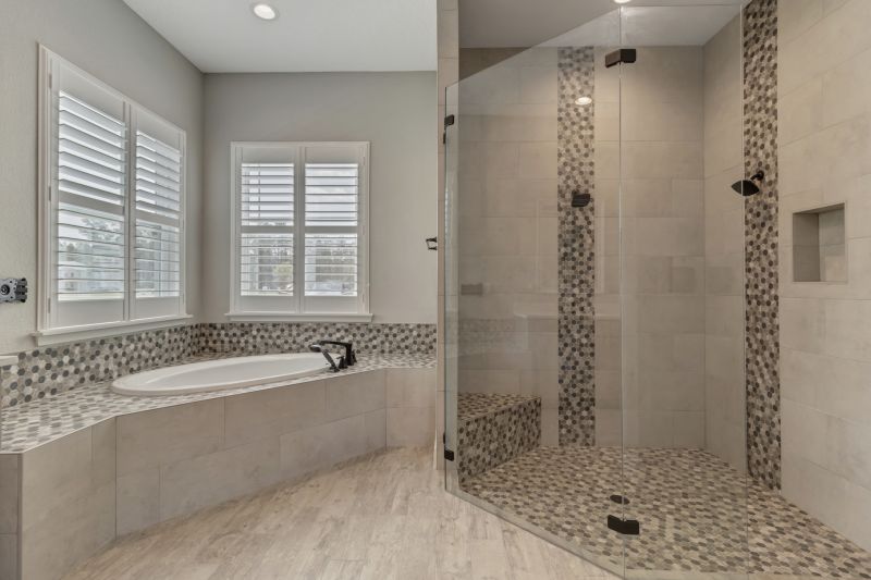 Stylish Shower with Tile Accents