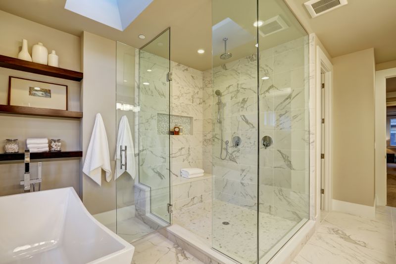 Luxury Shower with Glass Walls